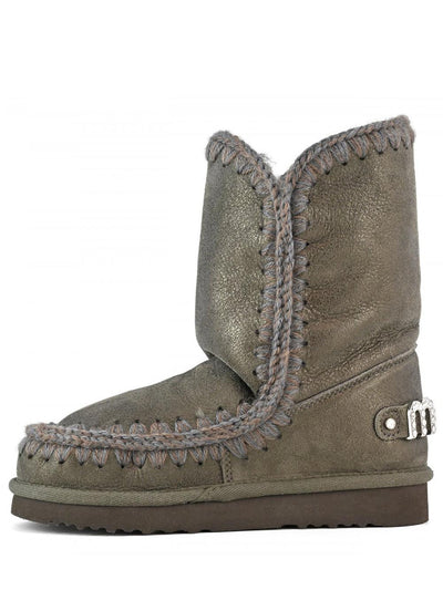 Eskimo 24 rhinestones logo Mou Stivaletti Boot Donna Mu.fw101037b Verde