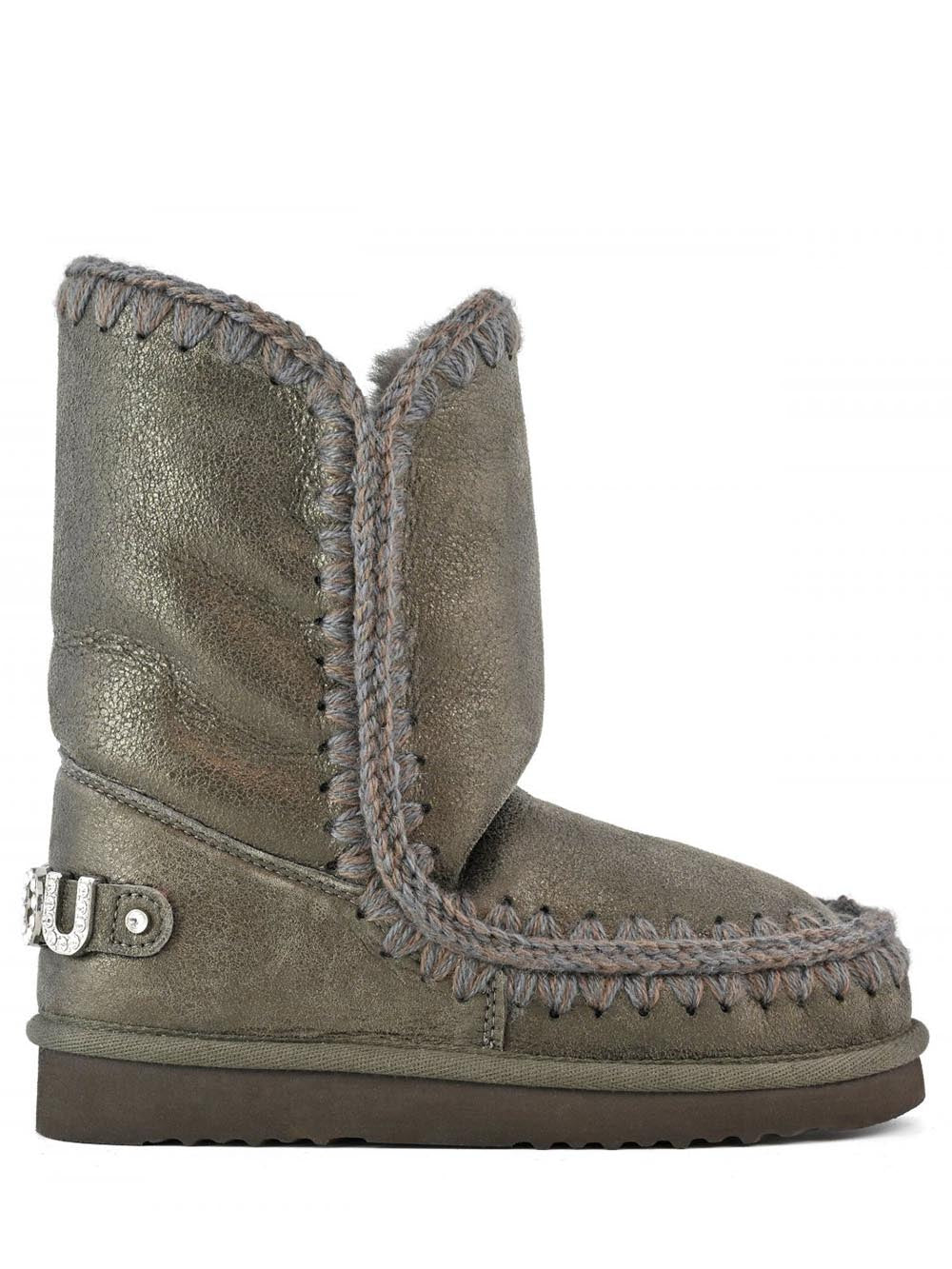 Eskimo 24 rhinestones logo Mou Stivaletti Boot Donna Mu.fw101037b Verde