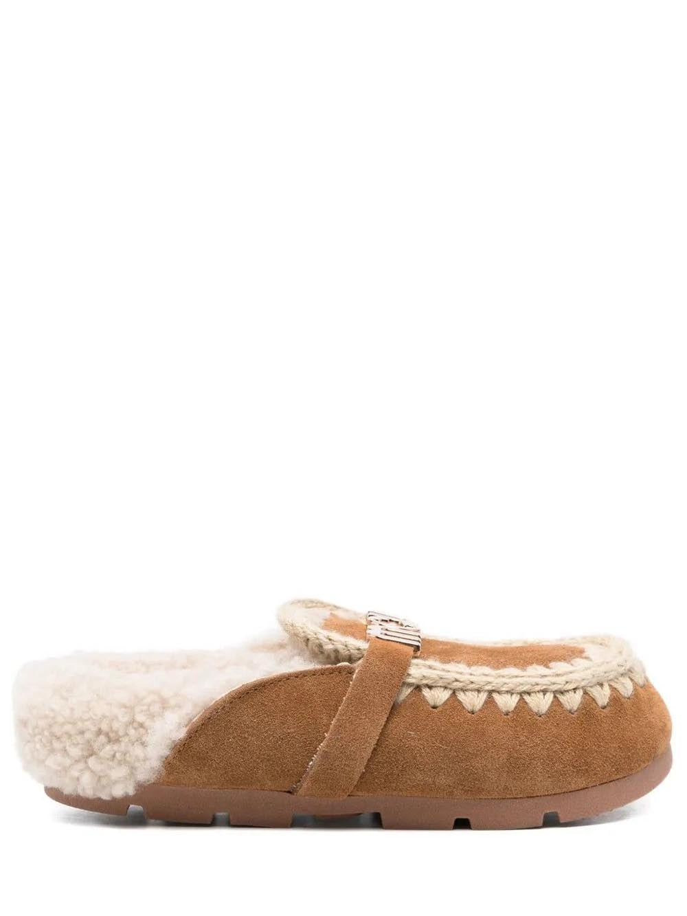 WINTER BIO SLIDE - LOGO Mou Ciabatta Donna Mu.fw431000a Cognac