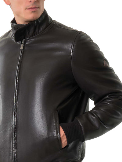 Roy Roger's Giubbino Uomo Barracuda Padded Man Rru800 Cb94 Marrone