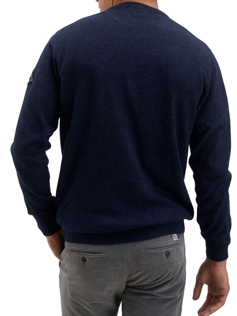 Roy Roger's Pullover Uomo Crew Neck Man Rru502 Cc53 Blu