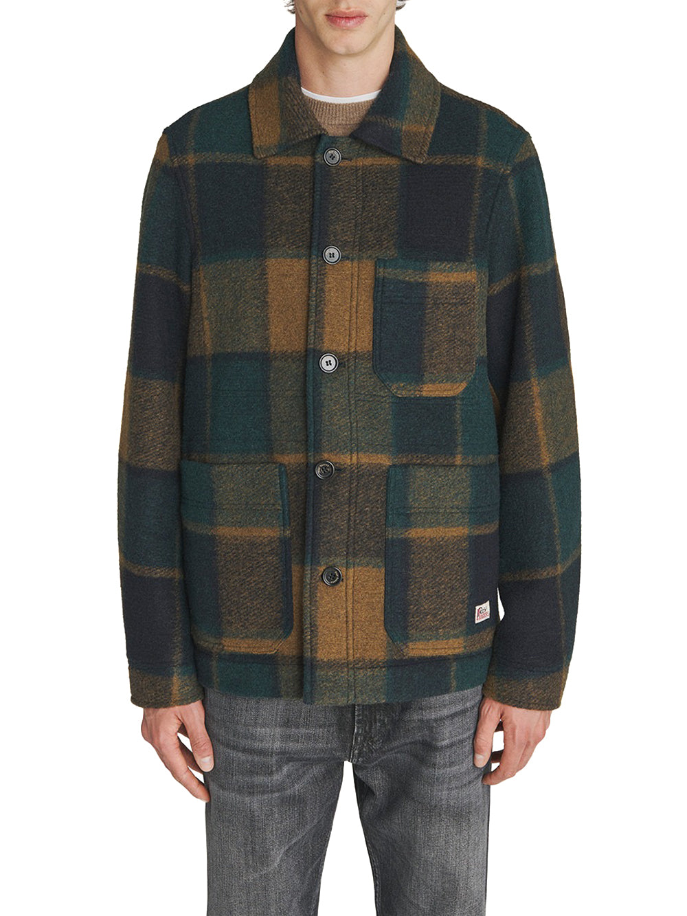 Roy Roger's Giacca Uomo Jacket Farmer Man Rru90264 Cp45 Verde/blu