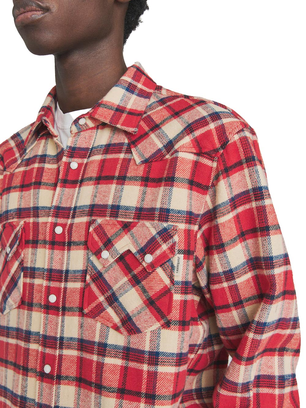 Roy Roger's Camicia Uomo Western Shirt Man Rru148 Cq19 Rosso