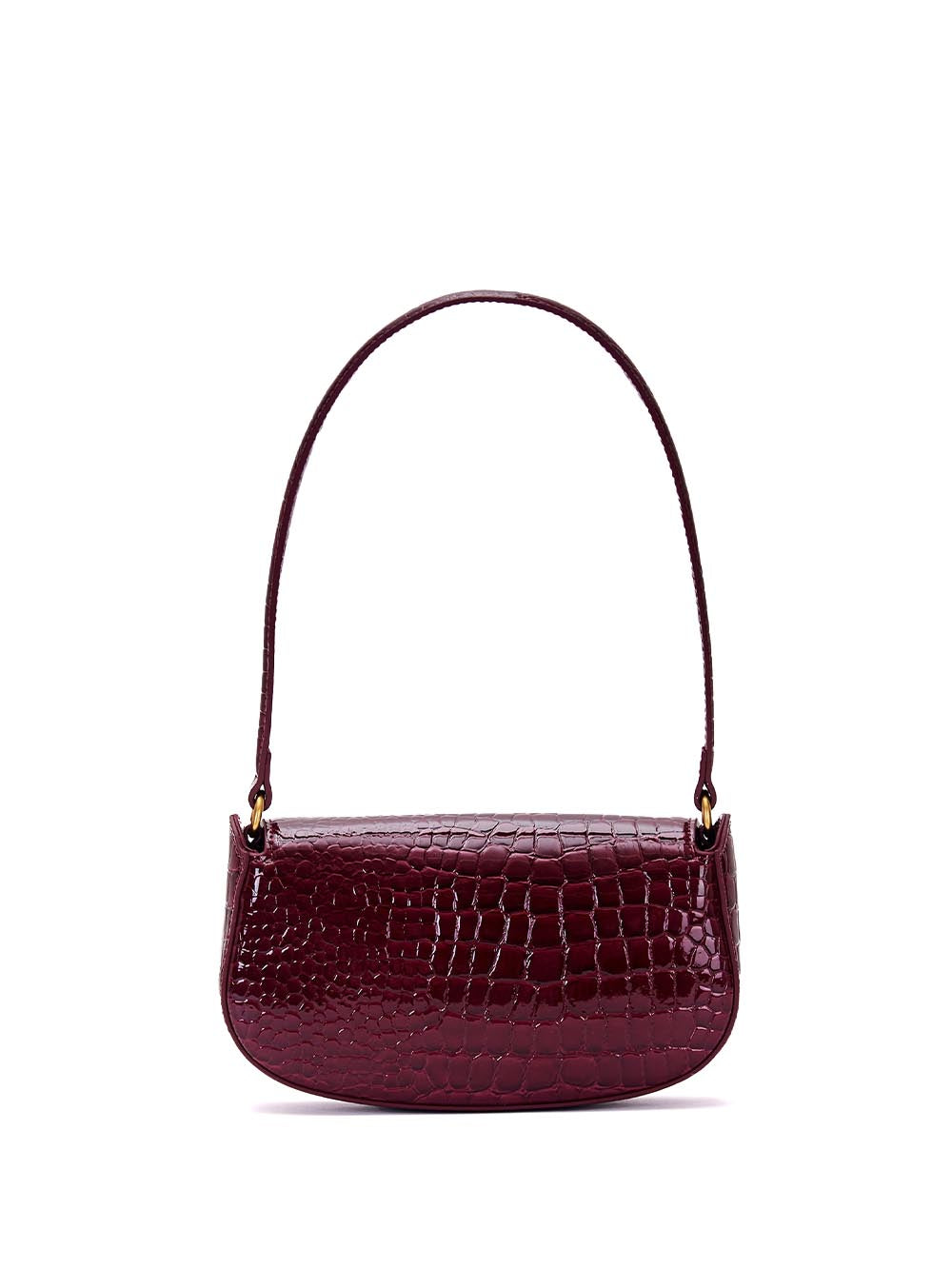 croco effect clap bag