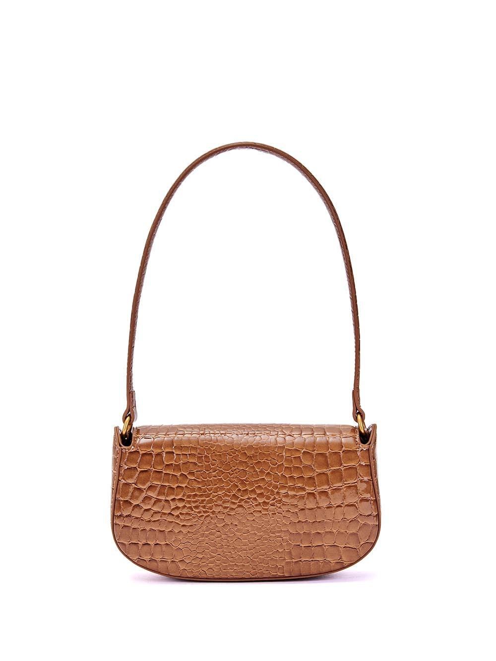 croco effect clap bag