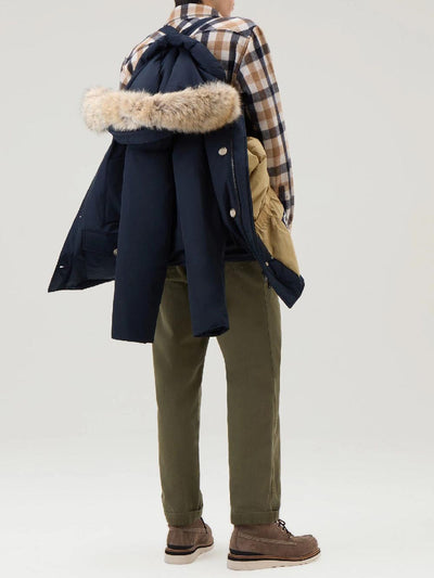 ARCTIC DETACHABLE FUR ANORAK Woolrich Giubbino Uomo Cfwoou0484mrut0001 Blu