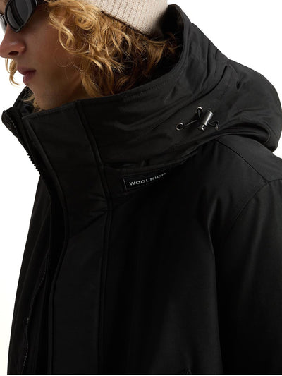 POLAR HIGH COLLAR FUR PARKA Woolrich Giubbino Uomo Cfwoou0486mrut0001 Nero