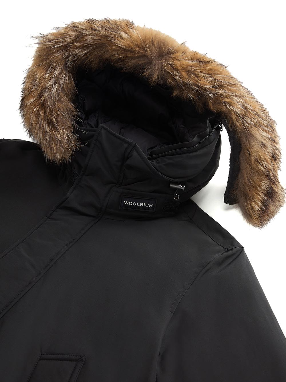 POLAR HIGH COLLAR FUR PARKA Woolrich Giubbino Uomo Cfwoou0486mrut0001 Nero