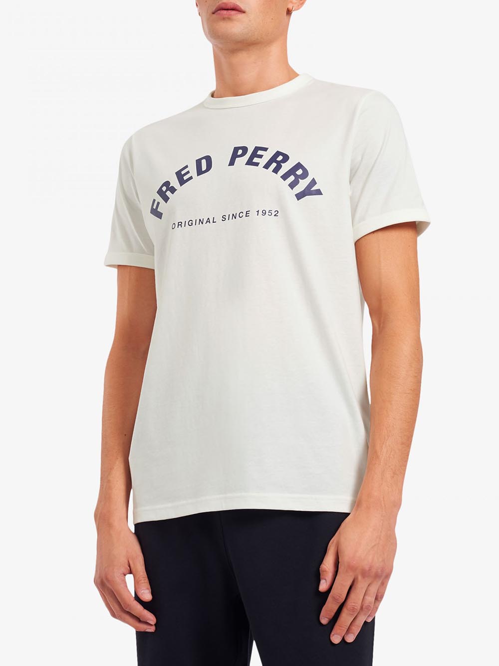 Fred Perry T-shirt Uomo Panna