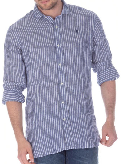 U.S. Polo Assn. Camicia Uomo Blu/bianco