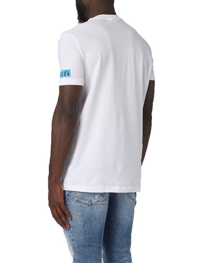 DSQUARED2 T-shirt Uomo Bianco celeste