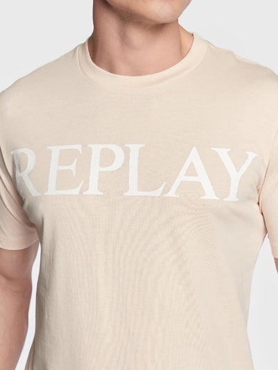 REPLAY T-shirt Uomo Panna