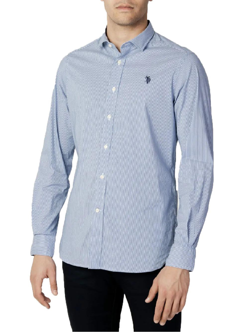 U.S. Polo Assn. Camicia Donna Edit 53020 Ehpd Bianco/celeste