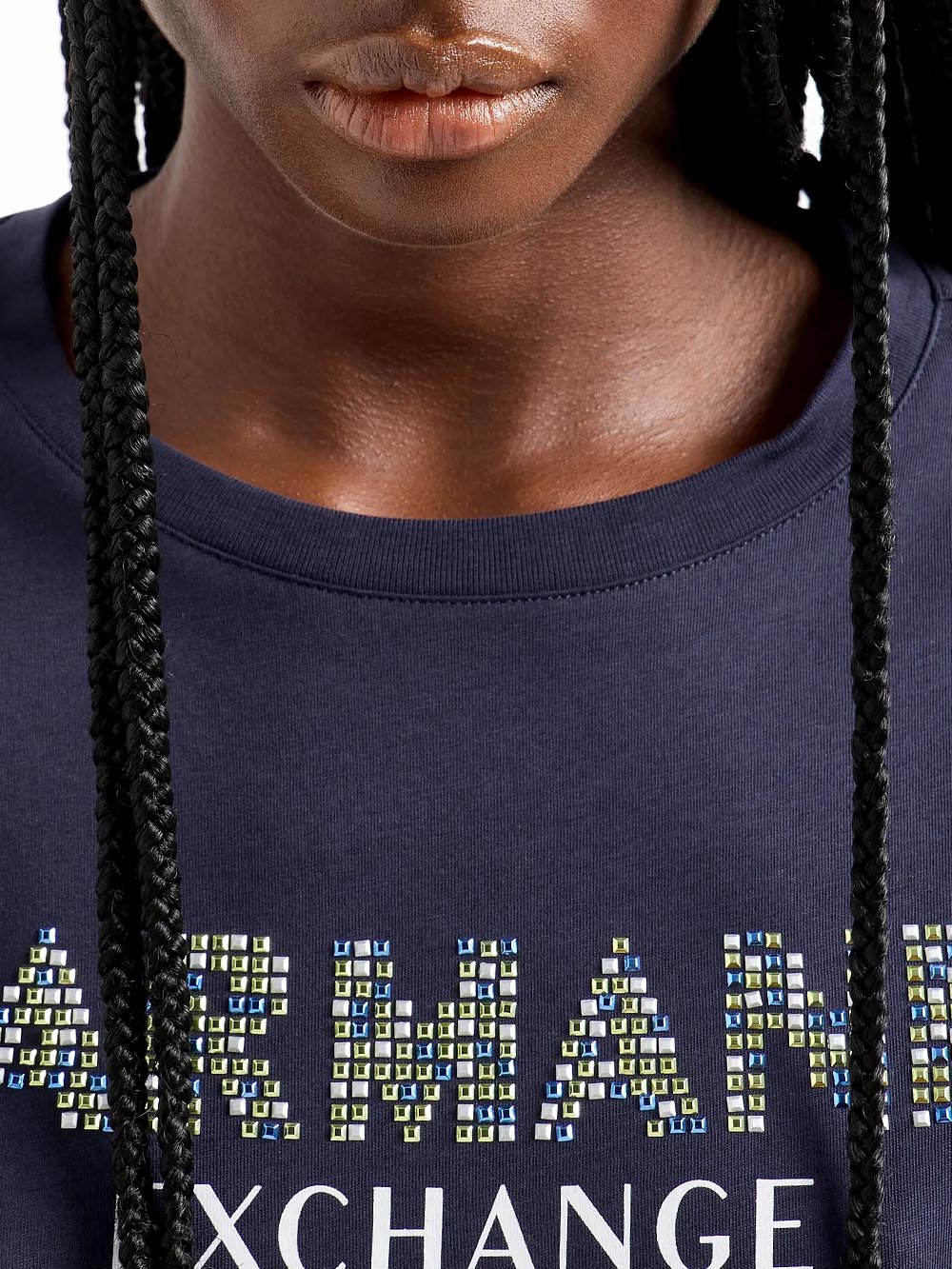 Armani Exchange T-shirt Donna 3dyt13 Yj8qz Blu