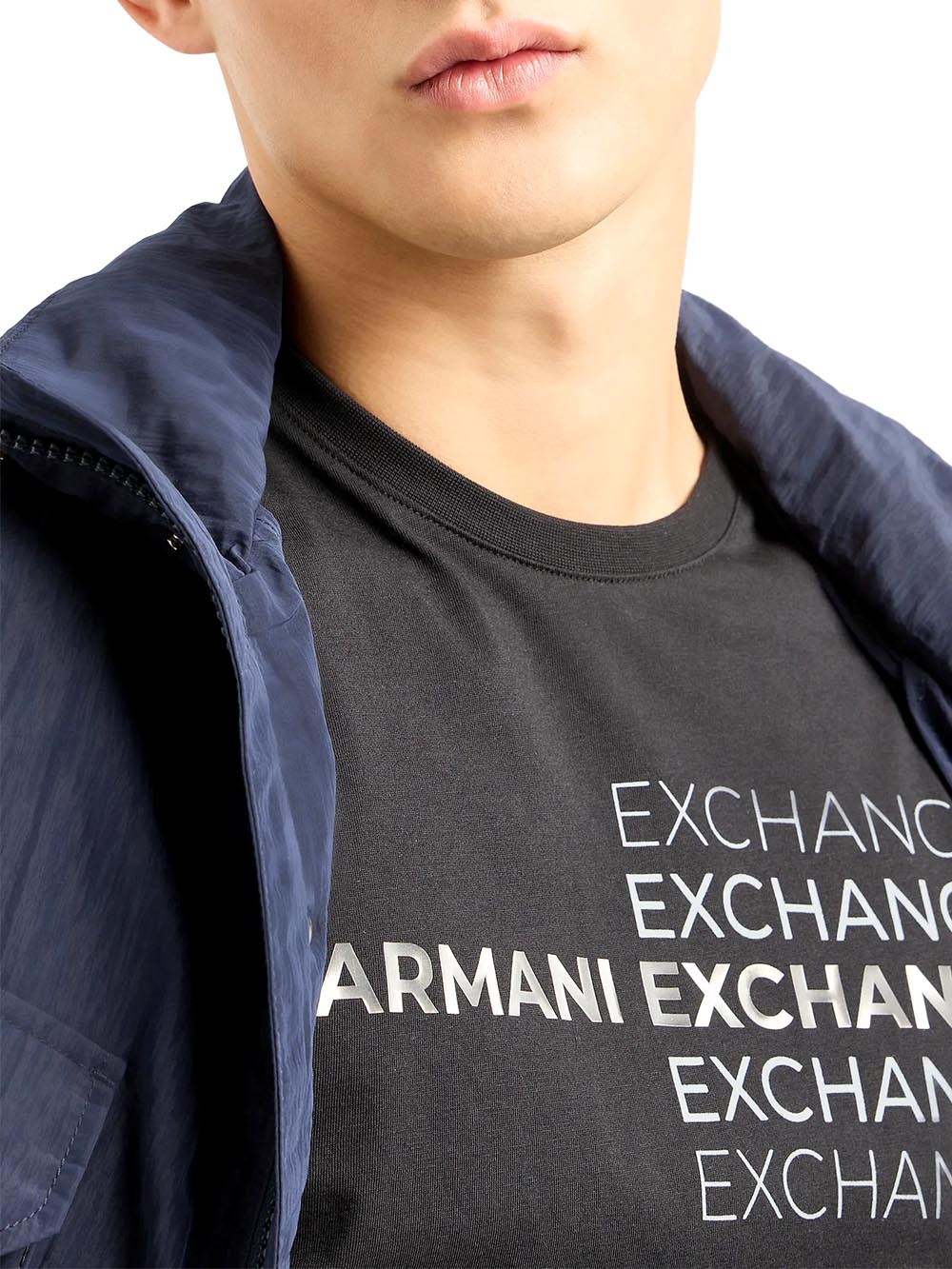 Armani Exchange T-shirt Uomo 3dztac Zj9tz Nero