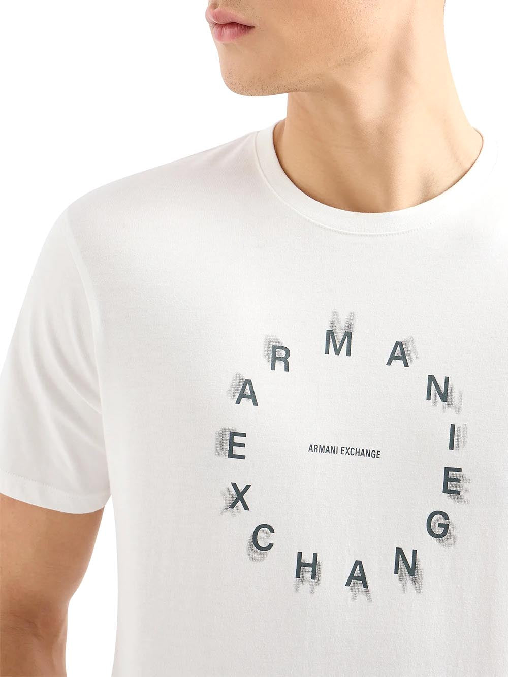 Armani Exchange T-shirt Uomo 3dztbj Zj9tz Bianco