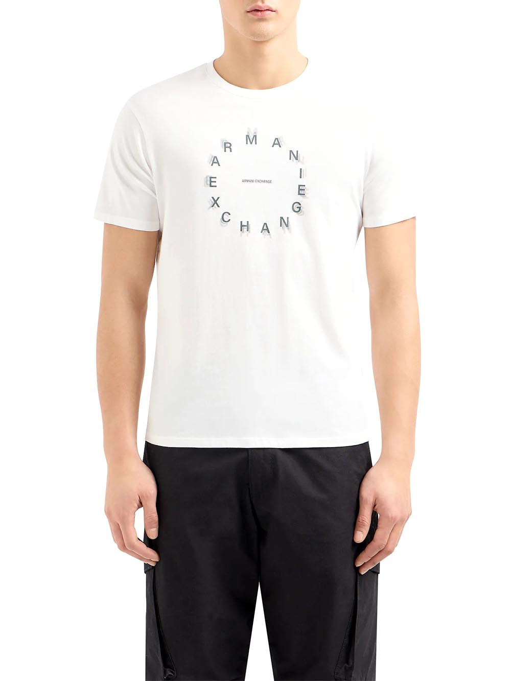 Armani Exchange T-shirt Uomo 3dztbj Zj9tz Bianco