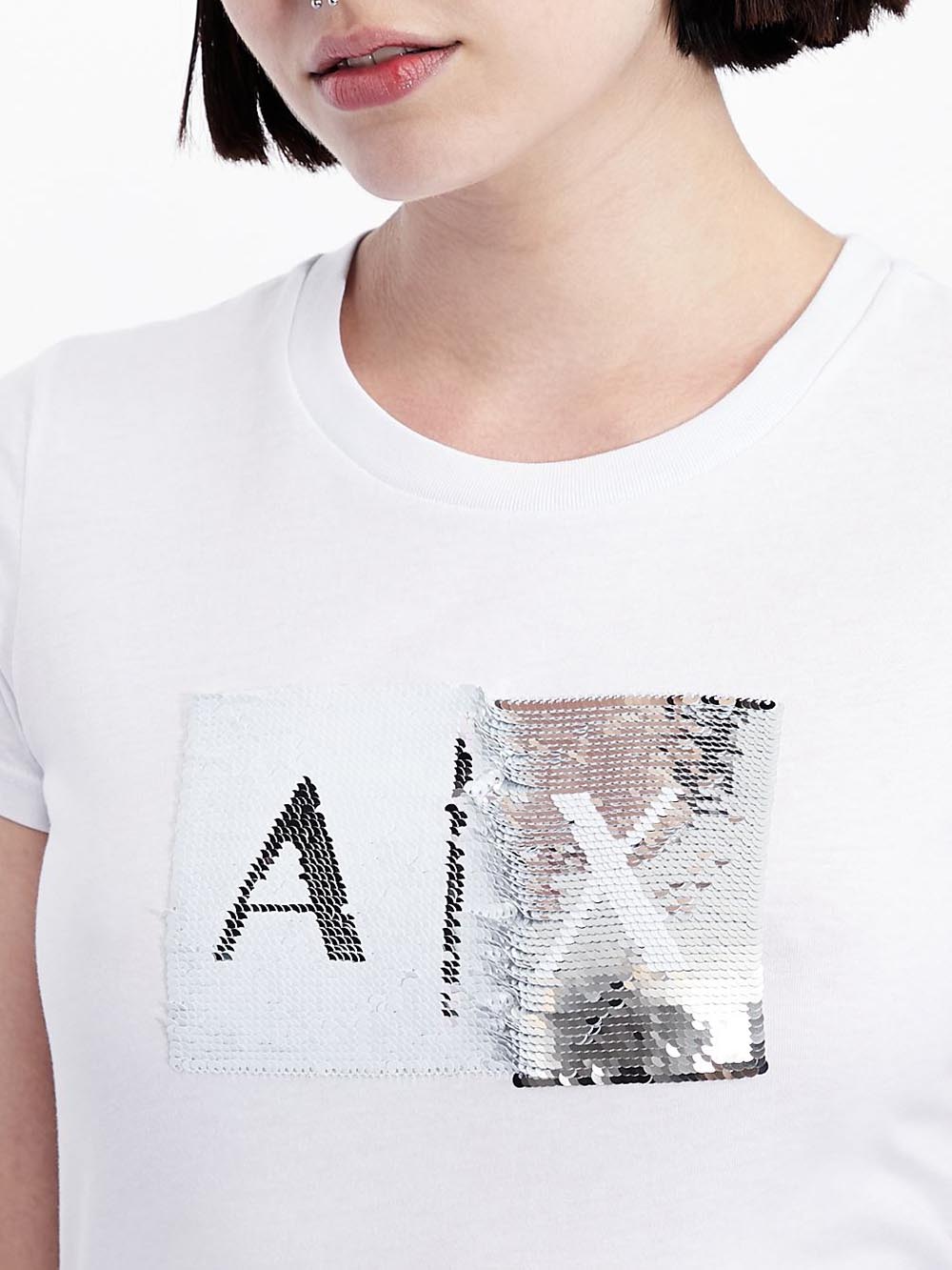 Armani Exchange T-shirt Donna 8nytdl Yj73z Bianco/silver