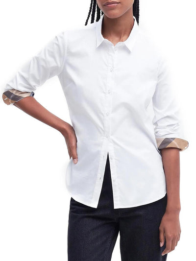 Barbour Camicia Donna Lsh1409 Derwent Shirt Bianco