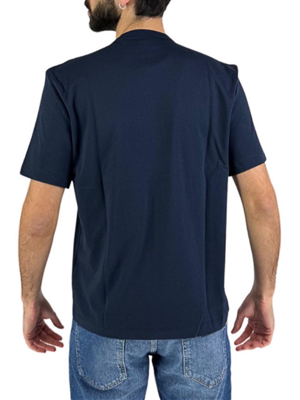 Blauer T-shirt Uomo Nero