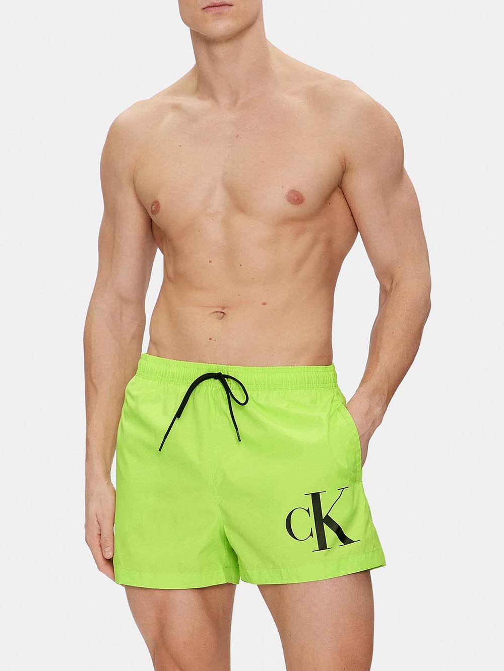 Calvin Klein Costume Uomo Km0km00967 Verde acido