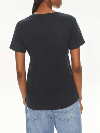 Pepe Jeans T-shirt Donna Lorette V Neck Pl505826 Blu